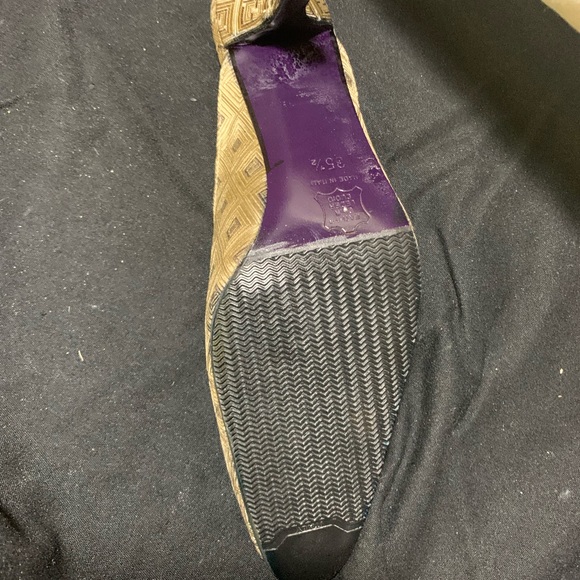 Fendi Zucca Slingback Mules Logo Pumps 35.5 - Picture 13 of 14